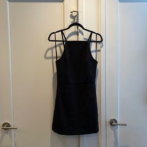 NWT: French Connection black mini dress size 4/XS - spaghetti strap/square neck